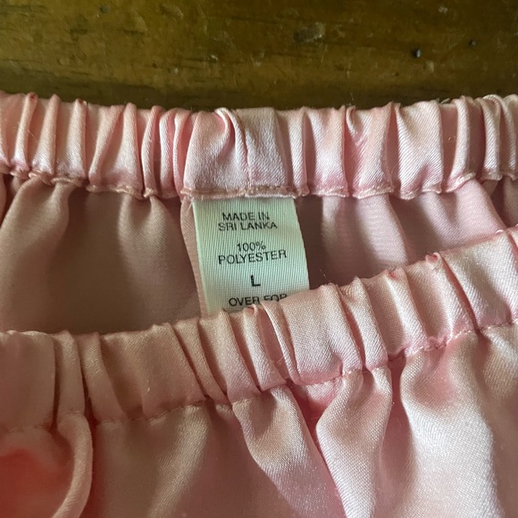 Vintage 90s Y2K Victoria’s Secret Pink Satin Pajamas Shorts Set Women’s Large L - Picture 6 of 9